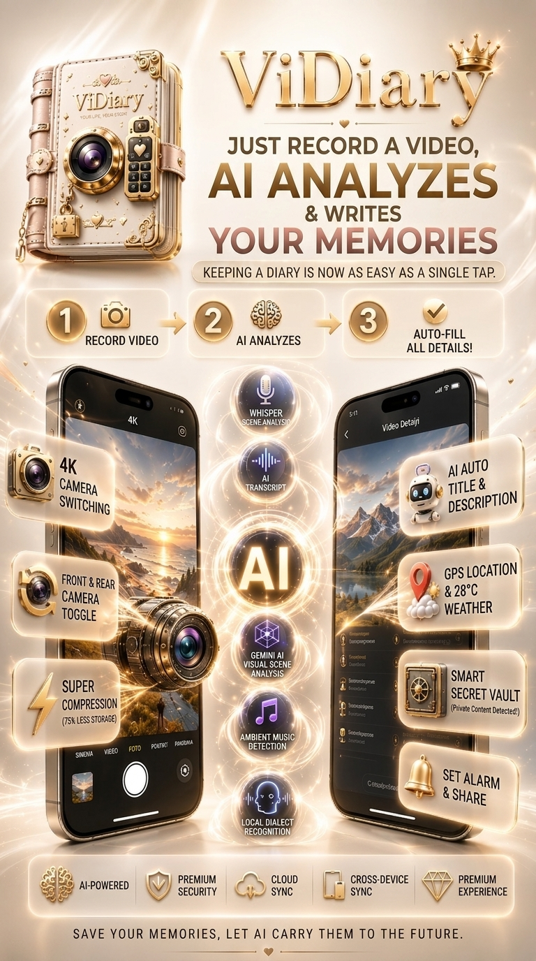 ViDiary Mobile App Interface